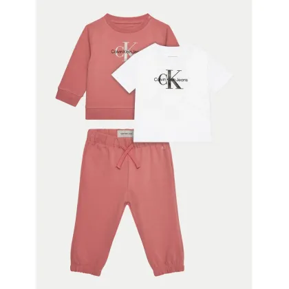 Zdjęcie Calvin Klein Jeans Komplet dziecięcy Monogram Starter IN0IN00011 Różowy Regular Fit