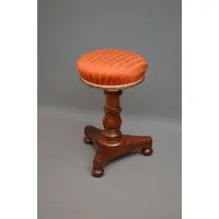 Picture Top quality William IV, mahogany, height adjustable stool - antique