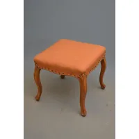 Picture Elegant walnut dressing table stool with a square seat - antique