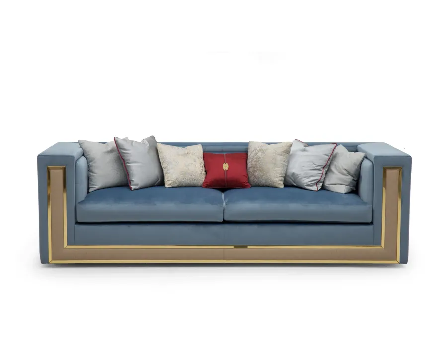 obrazek 2 Włoska klasyczna sofa 3 osobowa do luksusowych wnętrz - Bianchini