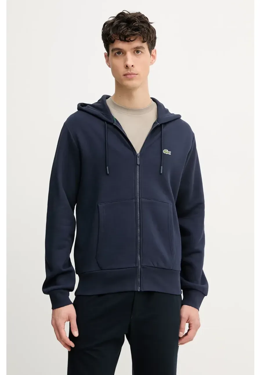 obrazek 1 Lacoste bluza męska kolor granatowy z kapturem gładka
