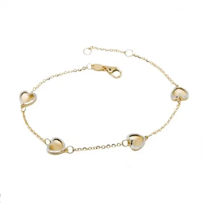 Zdjęcie Dziewczęca bransoletka z sercami cm.18