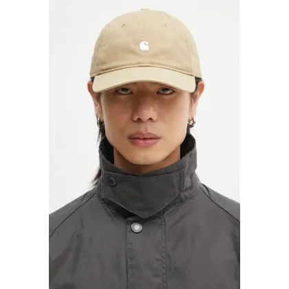 Zdjęcie Carhartt WIP czapka z daszkiem bawełniana Madison Logo Cap kolor brązowy z aplikacją I023750.1Q5XX