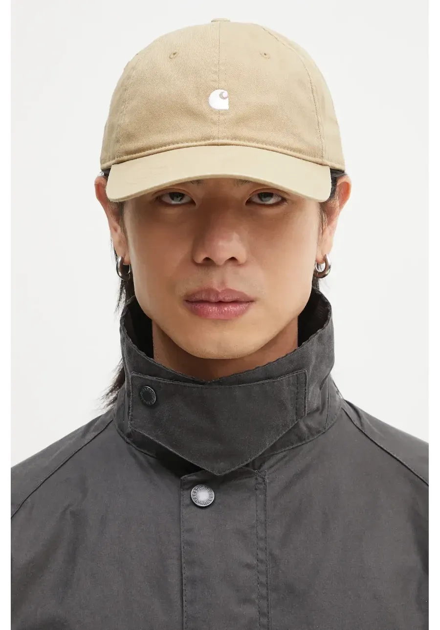 obrazek 1 Carhartt WIP czapka z daszkiem bawełniana Madison Logo Cap kolor brązowy z aplikacją I023750.1Q5XX