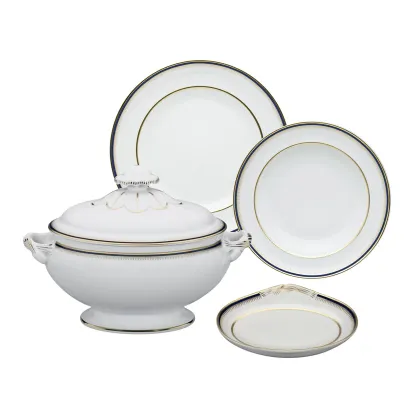 Zdjęcie Duży porcelanowy zestaw obiadowy z unikatowej kolekcji Cambridge - Vista Alegre