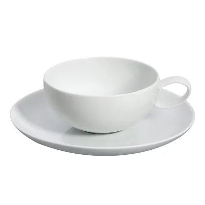 Picture Tea cup and saucer from the Domo White collection inspired by modern minimalist trends - 4 pieces - Vista Alegre