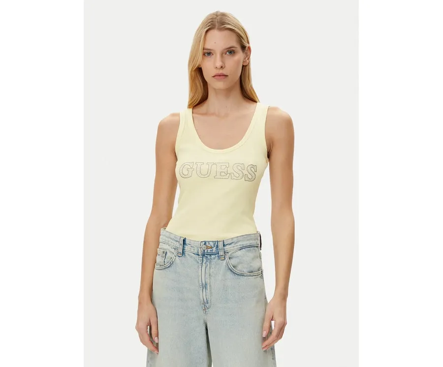 obrazek 1 Guess Top W5GP29 KA0H1 Żółty Regular Fit