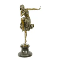 Picture A unique sculpture of an Indian dancer made of bronze