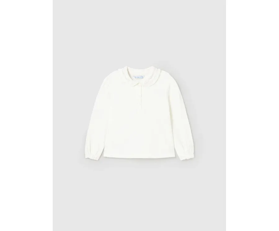 obrazek 1 Mayoral Bluzka 104 Écru Regular Fit