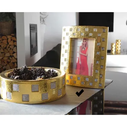 Picture Exclusive gold ceramic photo frame - Bruno Costenaro