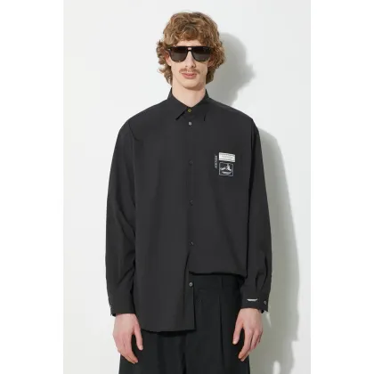 Zdjęcie Undercover koszula Shirt męska kolor czarny relaxed z kołnierzykiem klasycznym UC1D4404