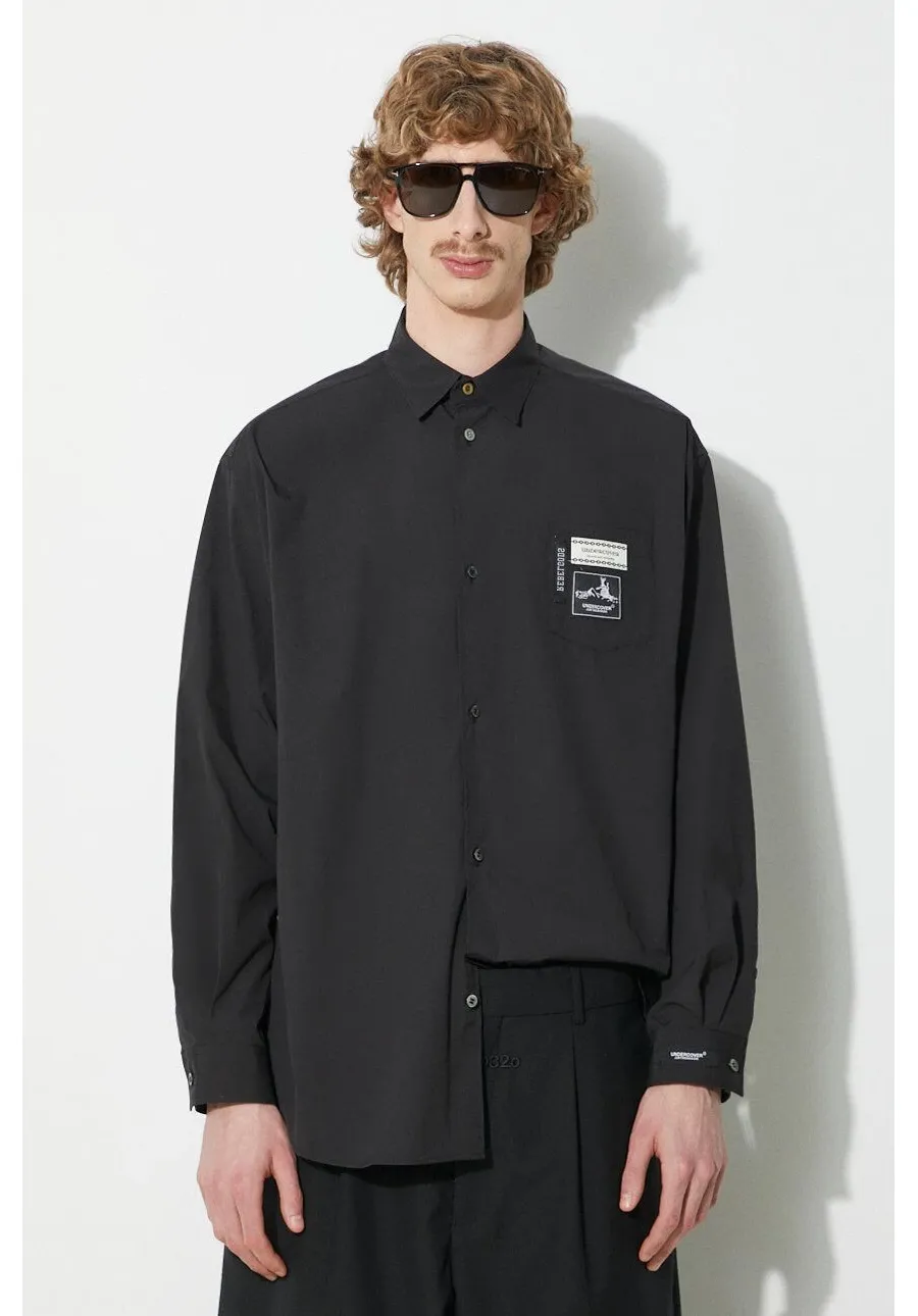 obrazek 1 Undercover koszula Shirt męska kolor czarny relaxed z kołnierzykiem klasycznym UC1D4404