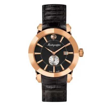 Picture Designer Rose Gold Black Dial NeroUno Monetegrappa Watch
