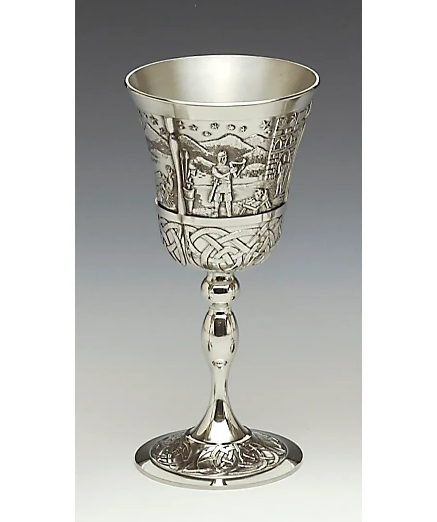 obrazek 1 Unikalny kielich do wina z pewteru z przedstawieniem króla Luga