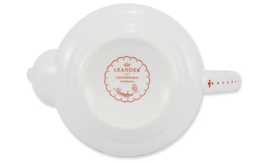 obrazek 3 Porcelanowy imbryk z subtelnym zdobieniem w kolorze czerwonym z kolekcji HyggeLine – Leander