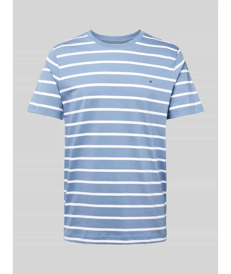 obrazek 1 T-shirt z prążkowanym okrągłym dekoltem