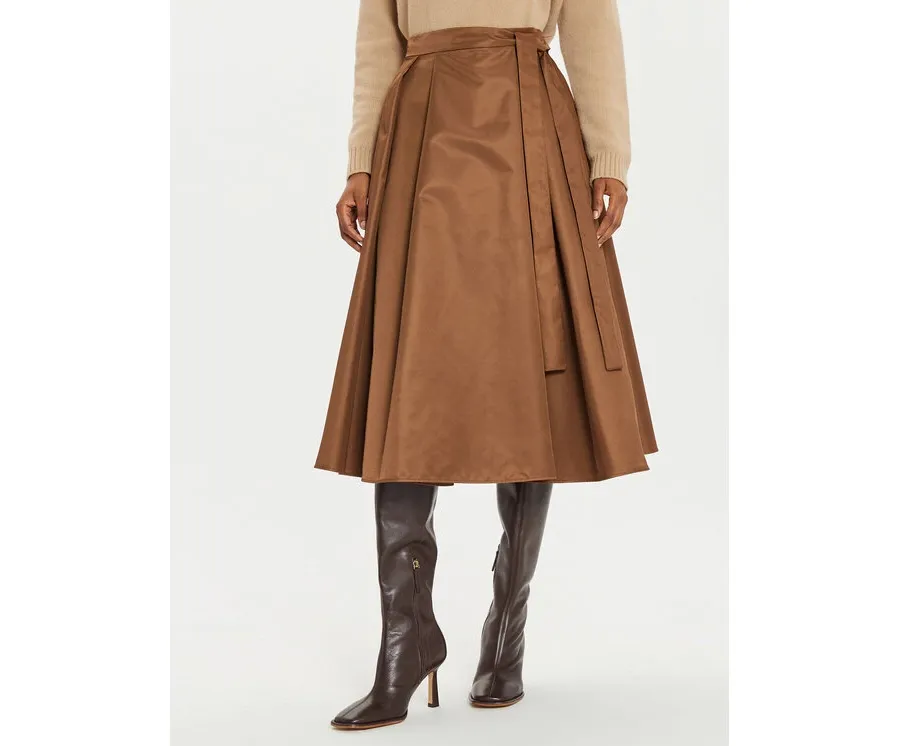 obrazek 1 Weekend Max Mara Spódnica trapezowa Tema 2425106082 Brązowy Regular Fit