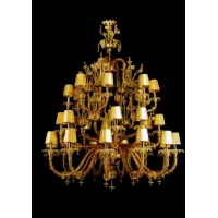Picture Beautiful Italian glass chandelier with 16 bulbs