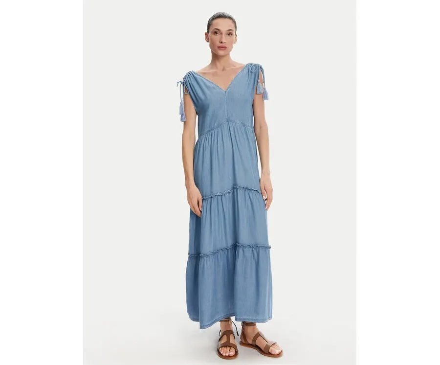 obrazek 1 Pepe Jeans Sukienka codzienna Effie PL953664 Niebieski Loose Fit