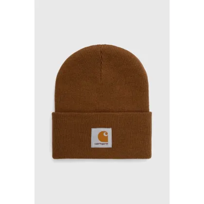 Zdjęcie Carhartt WIP czapka Acrylic Watch Hat kolor brązowy z grubej dzianiny I020222.HZXX