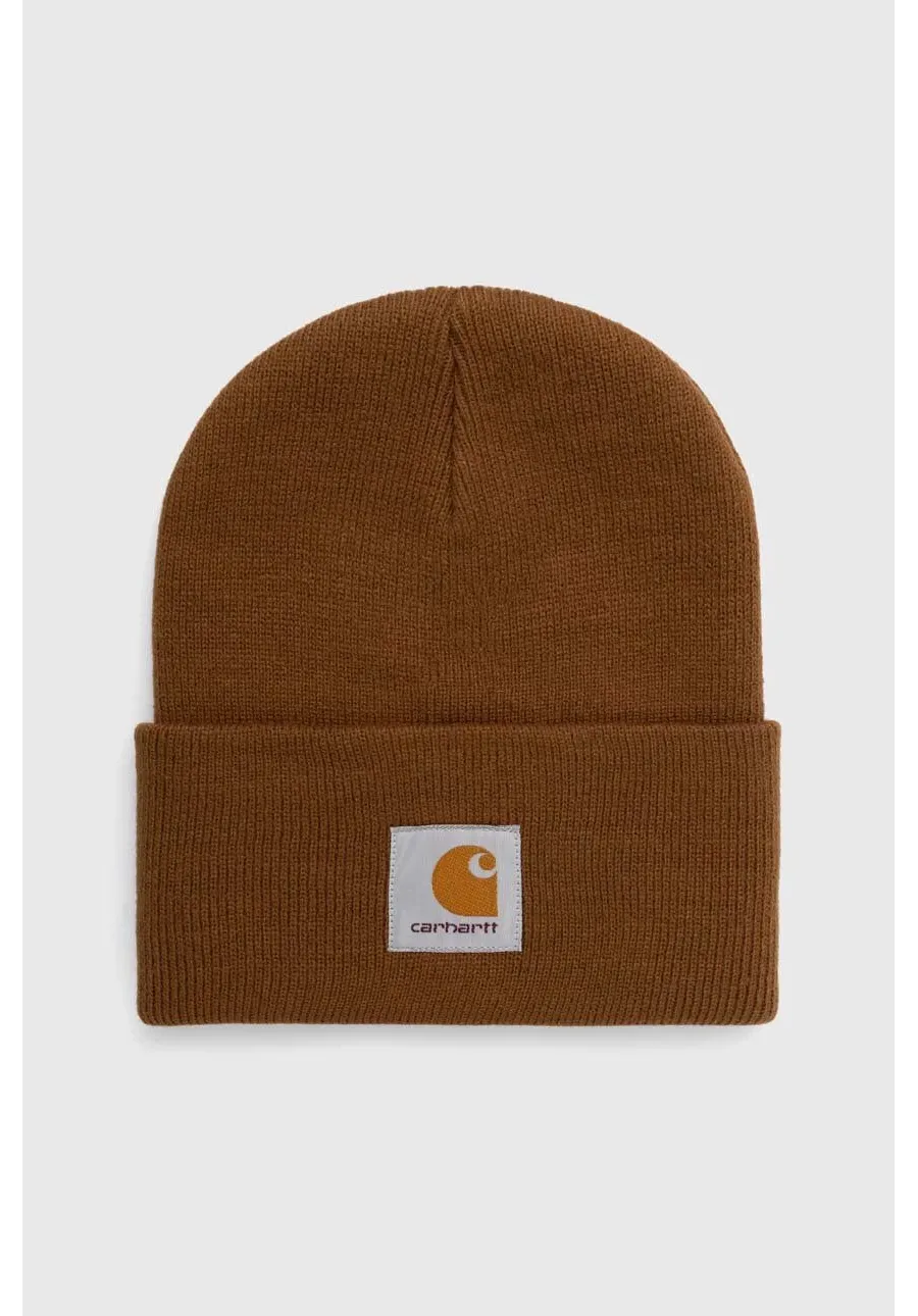 obrazek 1 Carhartt WIP czapka Acrylic Watch Hat kolor brązowy z grubej dzianiny I020222.HZXX