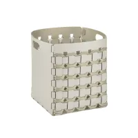 Zdjęcie Biały stylowy kosz Geometria Octagon 35x35xH40 cm
