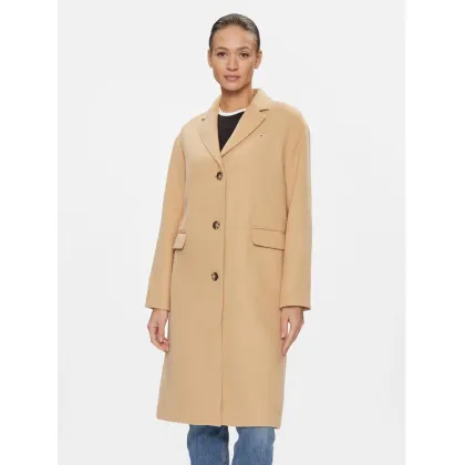 Zdjęcie Tommy Jeans Płaszcz wełniany DW0DW17232 Beżowy Relaxed Fit