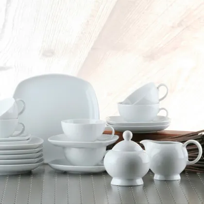 Zdjęcie Piękny 18-elementowy serwis kawowy w stylu nowoczesnym - Seltmann Weiden