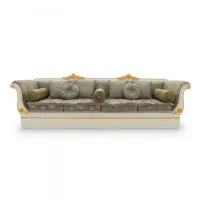Zdjęcie Niezwykle elegancka sofa w klasycznym stylu ze strukturą drewna bukowego