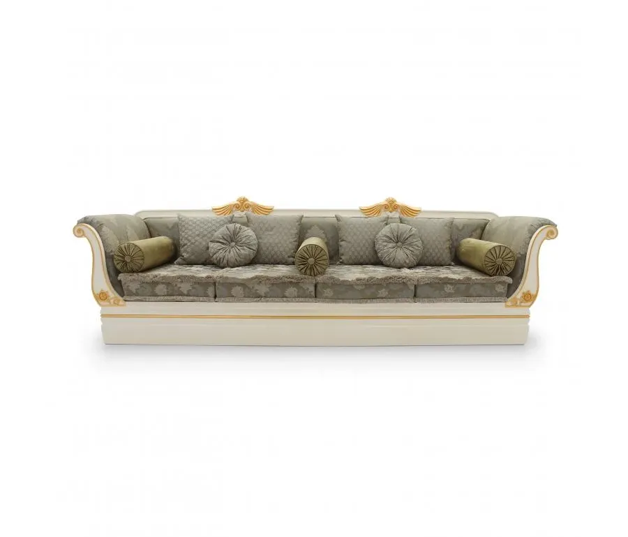 obrazek 1 Niezwykle elegancka sofa w klasycznym stylu ze strukturą drewna bukowego