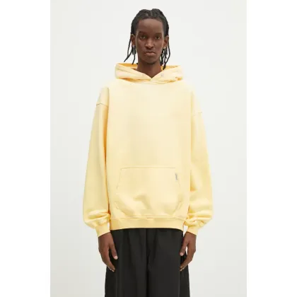 Zdjęcie Represent bluza bawełniana Owners Club Hoodie męska kolor żółty z kapturem z nadrukiem OCM41113.32