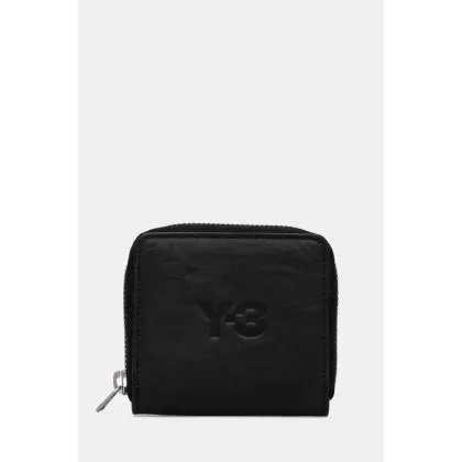 Zdjęcie Y-3 portfel skórzany Crinkle Leather Wallet kolor czarny JD2895