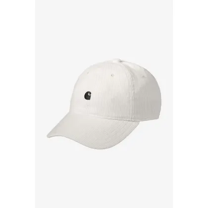 Zdjęcie Carhartt WIP czapka bawełniana Harlem kolor biały gładka I028955-WAX/BLACK