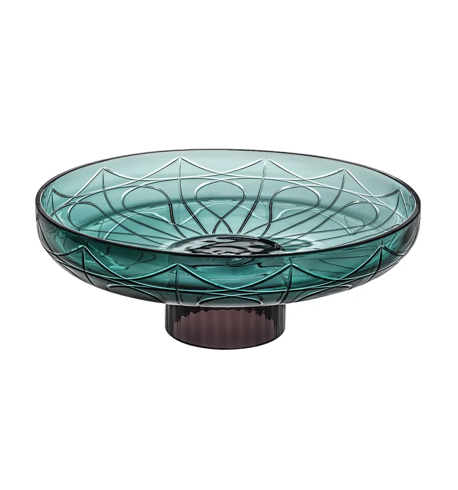 obrazek 1 Elegancka patera Circle z kryształu i szkła artystycznego