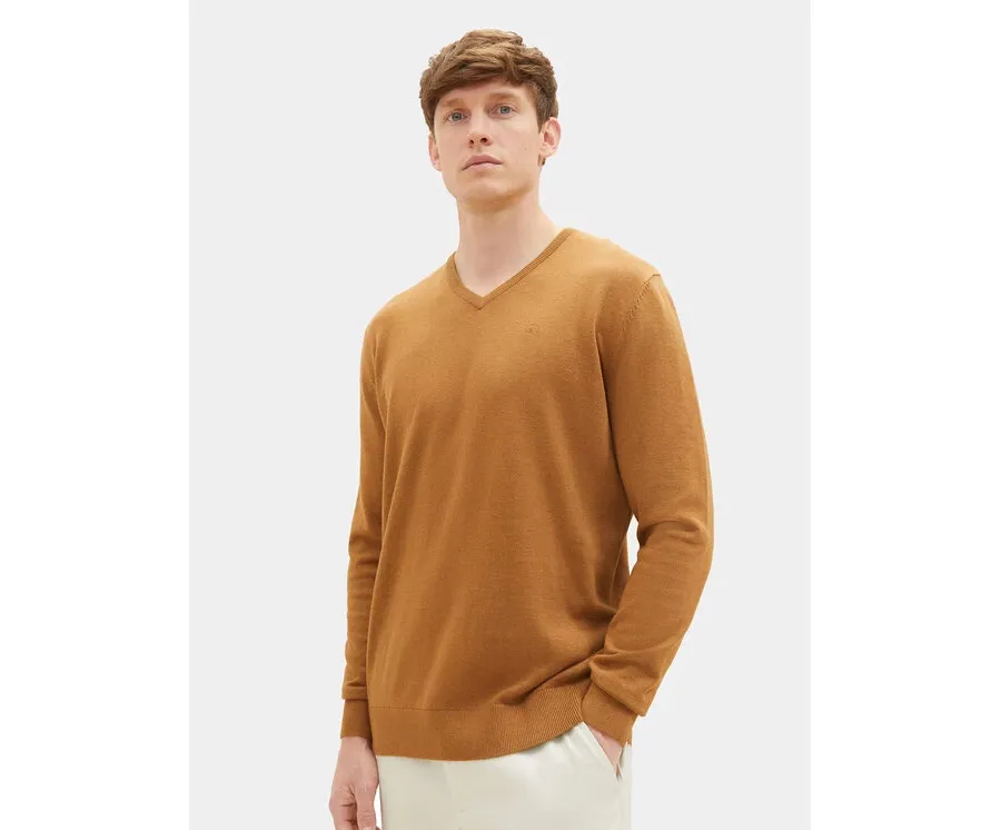 obrazek 1 Tom Tailor Sweter 1027665 Brązowy Regular Fit