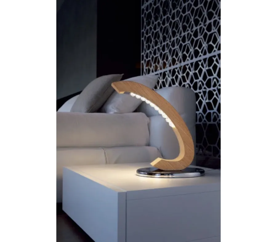 obrazek 1 Designerska, drewniana lampka LED na szafkę nocną - LIBE TL