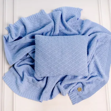 Zdjęcie Kocyk dziecięcy Luciano 105x105 niebieski