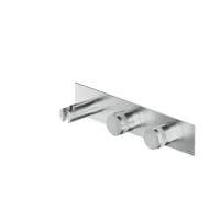 Zdjęcie Elegancki komplet łazienkowy - bateria termostatyczna, dwudrożna bateria z blokadą, haczyk prysznicowy