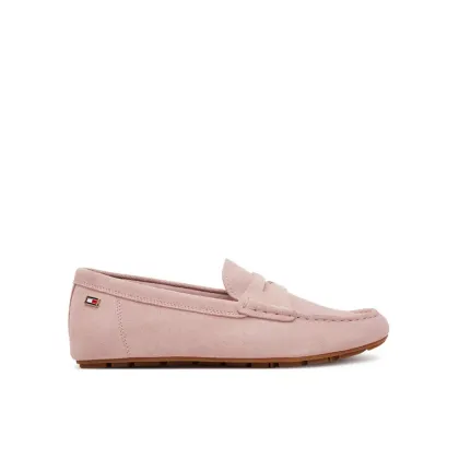 Zdjęcie Tommy Hilfiger Mokasyny Flag Soft Suede Driver Loafer FW0FW08558 Różowy