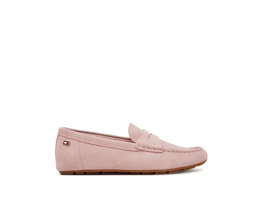 obrazek 1 Tommy Hilfiger Mokasyny Flag Soft Suede Driver Loafer FW0FW08558 Różowy