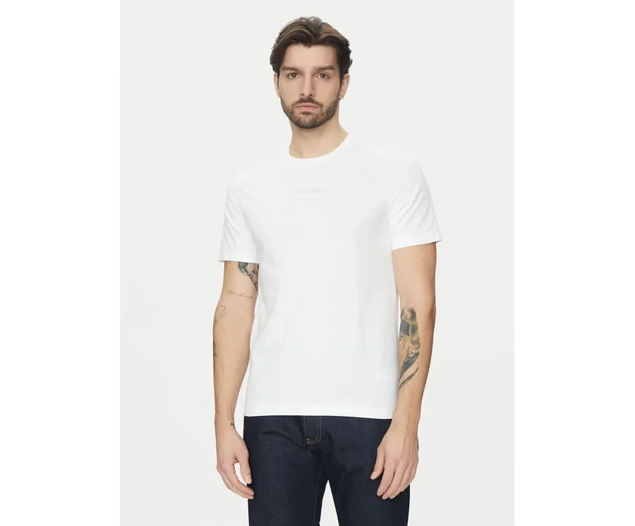 obrazek 1 Calvin Klein T-Shirt Editorial Logo K10K114172 Biały Regular Fit