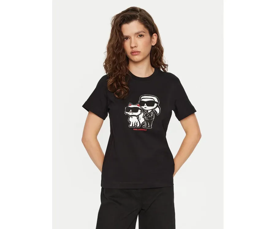 obrazek 1 KARL LAGERFELD T-Shirt A1W17129 Czarny Regular Fit