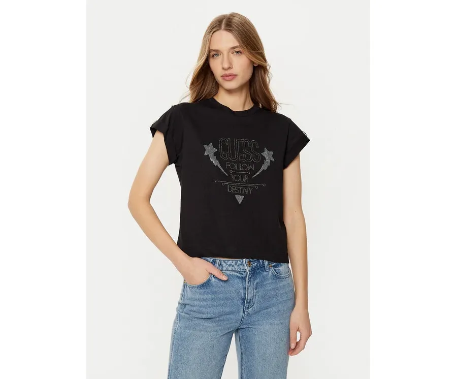obrazek 1 Guess T-Shirt W5RI06 I3Z14 Czarny Regular Fit