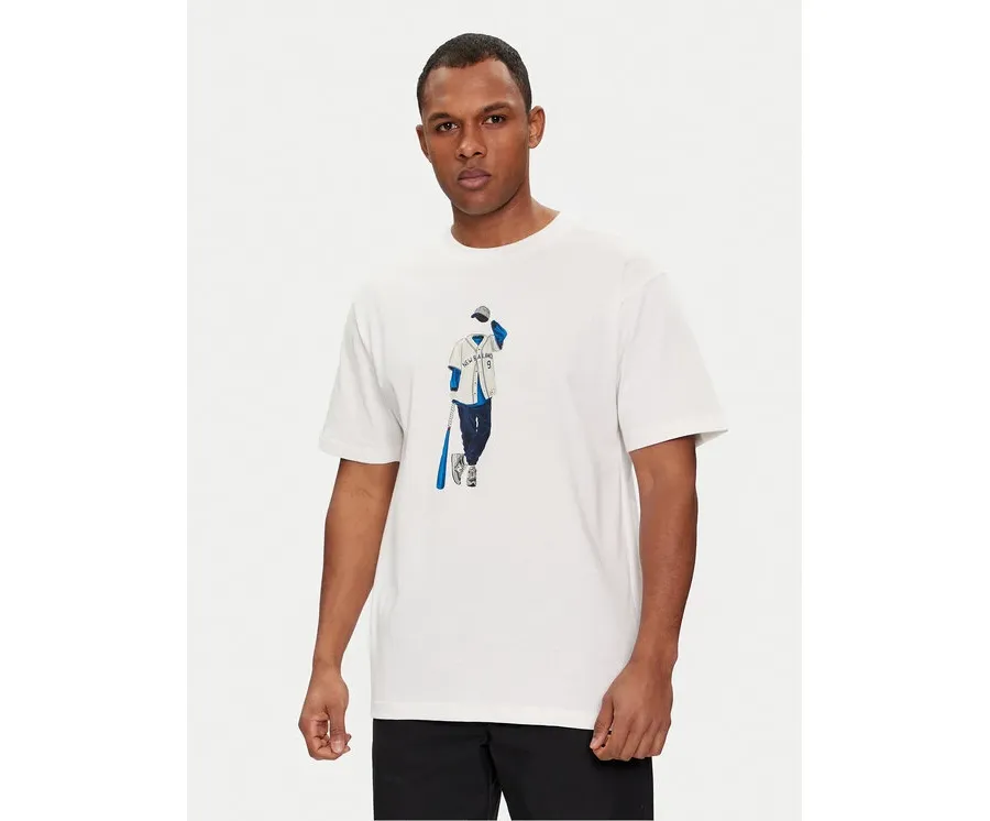 obrazek 1 New Balance T-Shirt Basketball Style MT41577 Biały Relaxed Fit