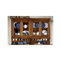 Zdjęcie Stylowa witryna z 4 drzwiami i 2 półkami nadstawka nad kredens - Zanini