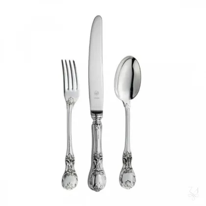 Zdjęcie Pięknie zdobiony 3-elementowy komplet sztućców - Zaramella Argenti