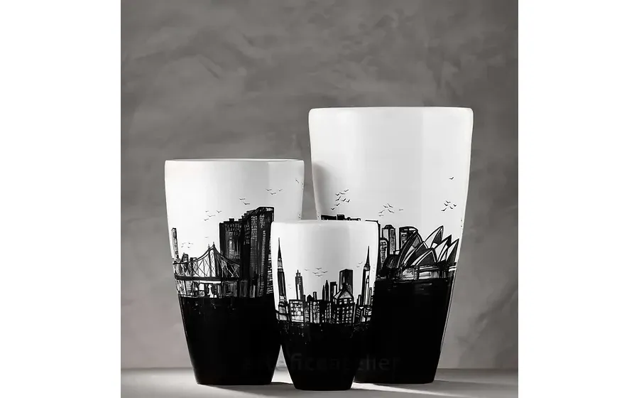 obrazek 1 Piękny niepowtarzalny ceramiczny wazon