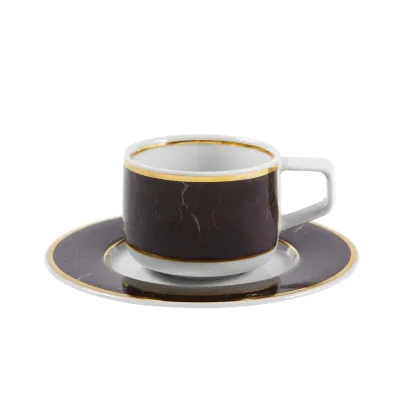 Picture Carrara porcelain coffee cup and saucer designed by Coline le Corre - 6 pieces - Vista Alegre