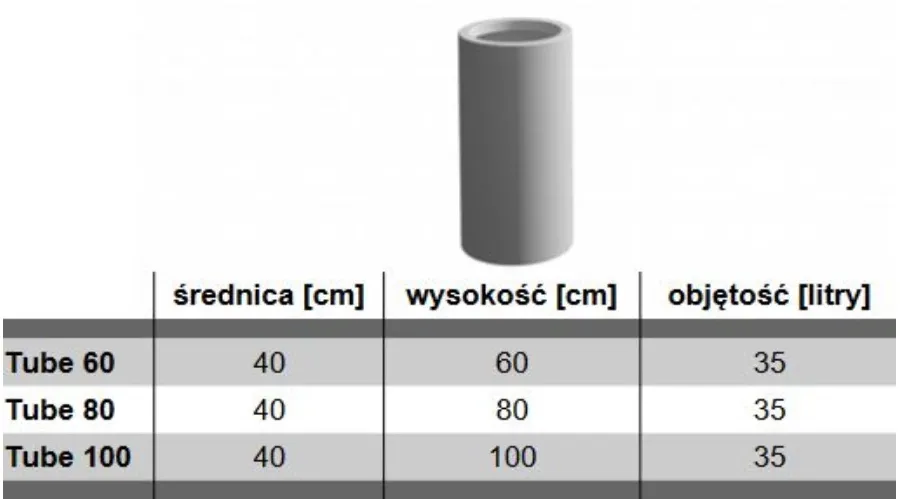 obrazek 4 Unikalna donica w kształcie tuby - 3 warianty i kolory do wyboru