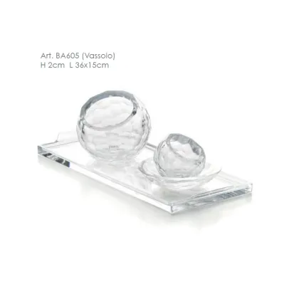 Zdjęcie Stylowa kryształowa taca na akcesoria do wyjątkowej łazienki - Il Paralume Marina